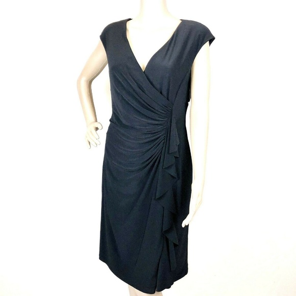 Evan picone top black dress